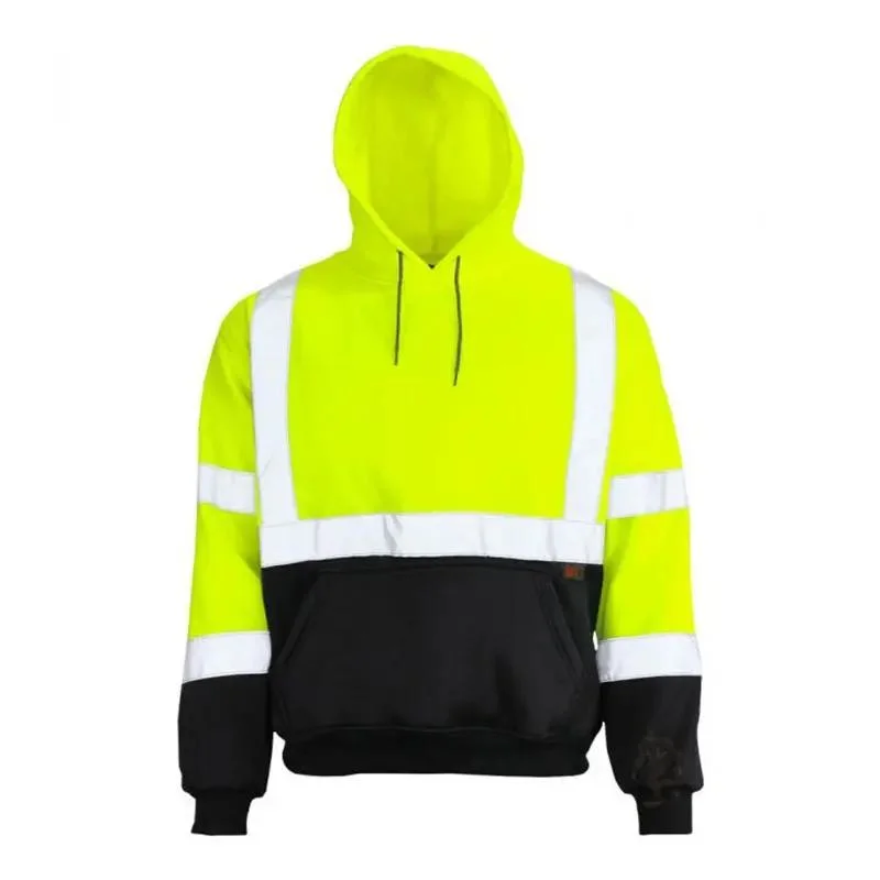 Hi Vis Yellow High Visibility Hoodie Breathable Reflective Safety Work Wear Fr Hoodies