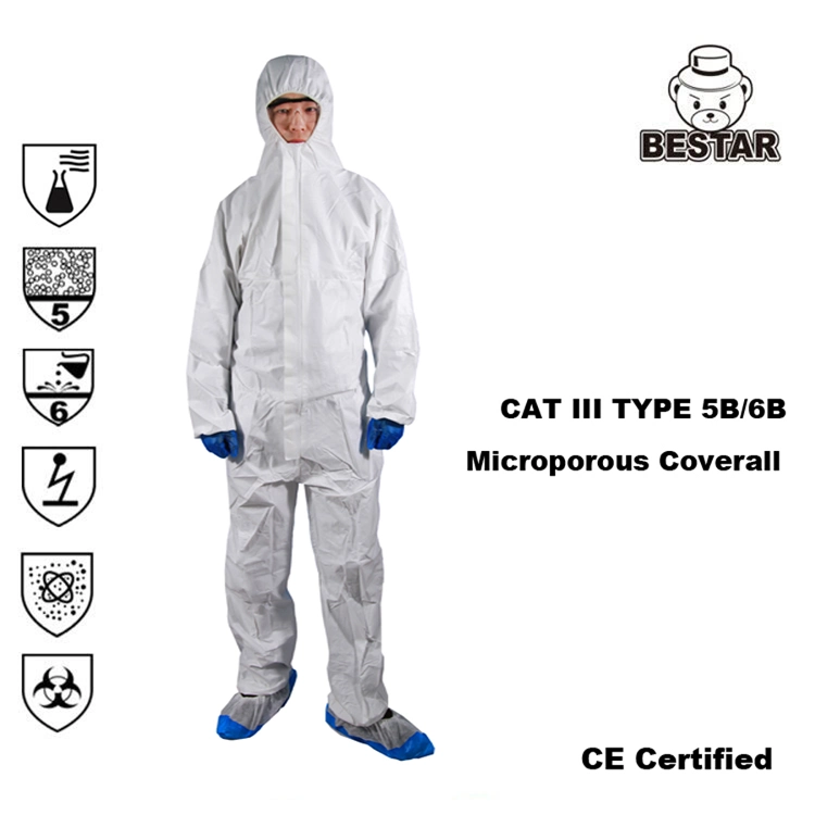 En 14126 Cat III Type 5b/6b Chemical Coverall