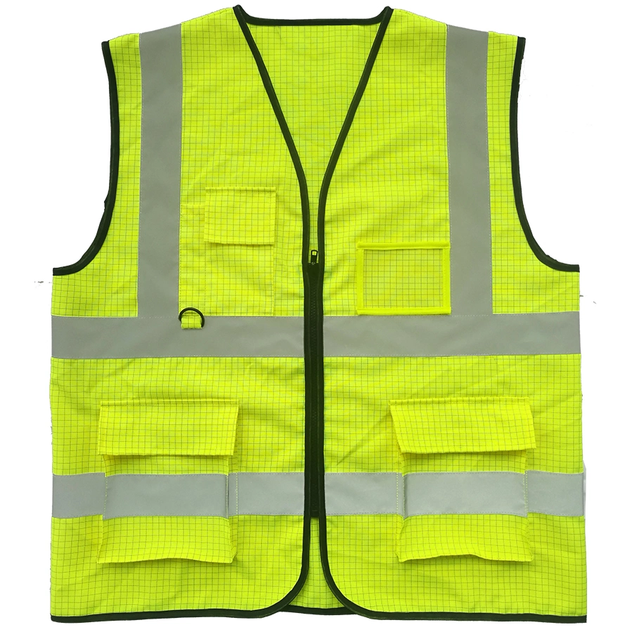 Reflective Custom Logo Fr Anti Static Class 2 Hi Vis Factory Wholesale Traffic Security Vest Yellow Reflective Safety Vest