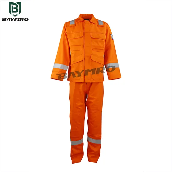 Flame Retardant Labor Protection Clothing Reflective Cotton Flame Retardant Fr Split Suit 