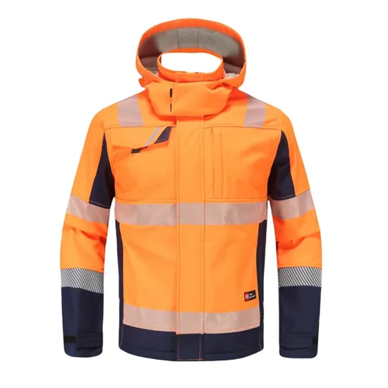 High Visibility Reflective Flame Retardant Durable Fr Safety Soft Shell Jacket 