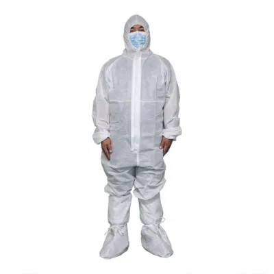 PPE White Type 5 6 Protective Coverall