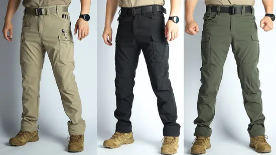 Men′s Waterproof Pants Tactical Olive Combat Pants Hiking Multi Pockets Cargoes Pant Trousers 