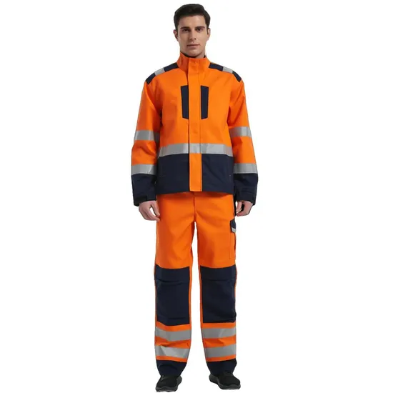Fire Resistant High Visibility Hi Vis Reflective Road Work Safety Fr Jacket 
