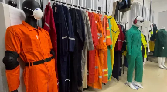 PPE Supplier Blue Polyester/Cotton Protective Safety Work Clothes Safety Cotton Coveralls Blue Reflective Jumpsuit 