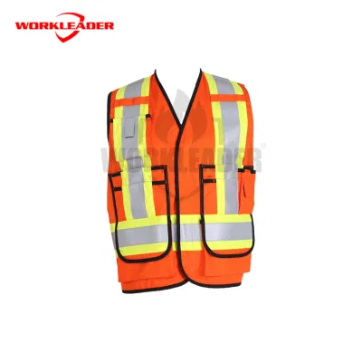 High Visibility Orange Security Reflective Fr Safety Vest
