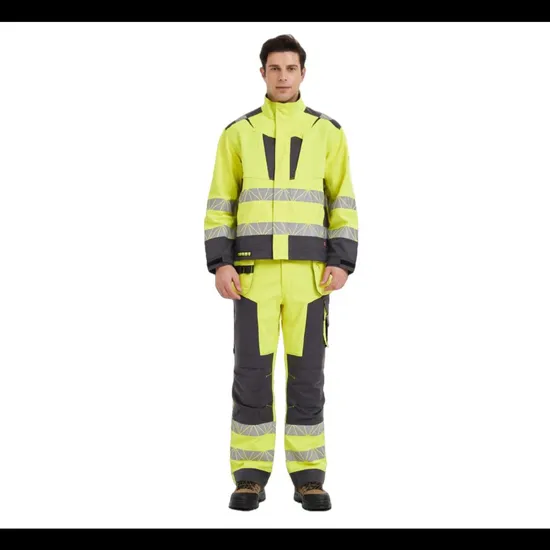 Customized Fr Hi Vis Stretch Flame Retardant Men′s Work Safety Jacket 