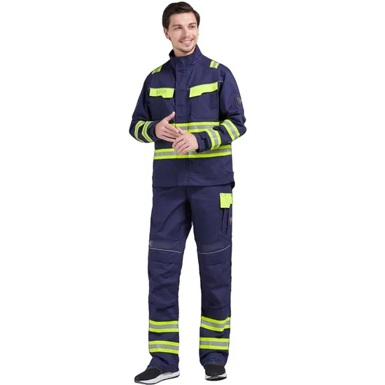 High Visibility Flame Retardant Clothing Durable Fr Cotton Stretch Safety Jacket 