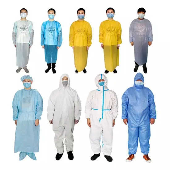 PPE White Type 5 6 Protective Coverall 