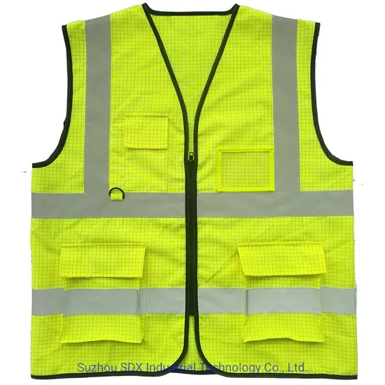 High Vis Fr Anti Static Series Class II Reflective Vest Anti Static Safety Clothing Anti Static Vest Reflective Strip 