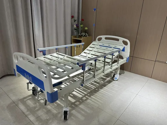 2 Crank Hospital Bed 2 Functional Hospital Beds and Clinic Equipment Manual Bed Adjustable Function Medical Bed Hospital Bed for Patients 